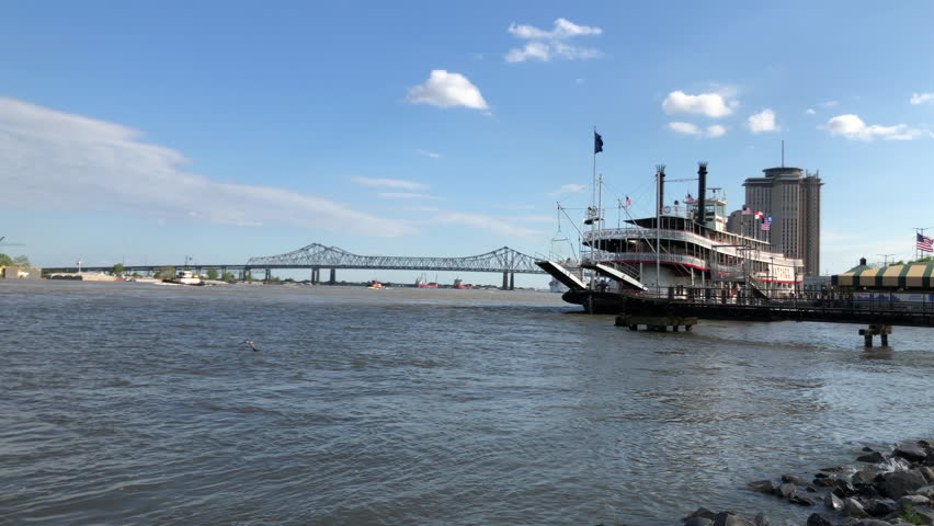 Mississippi River in New Orleans French Quarter