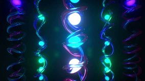 Looping background light lamp fixture glowing with futuristic, metal and pulsating neon lights.

Use in music videos, tv, film, editing, live visuals, VJ loops, shows, or art.