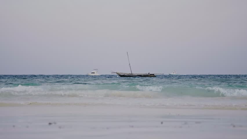 Plastic trash on the beach.