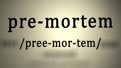 Definition: Pre-mortem - Animation