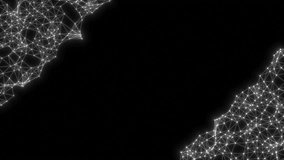 Molecular structures in the corners of the screen..Abstract animation / motion background with copy space. 4K seamless loop. - Powered by Shutterstock - Get 15% off with code: PIKWIZARD15