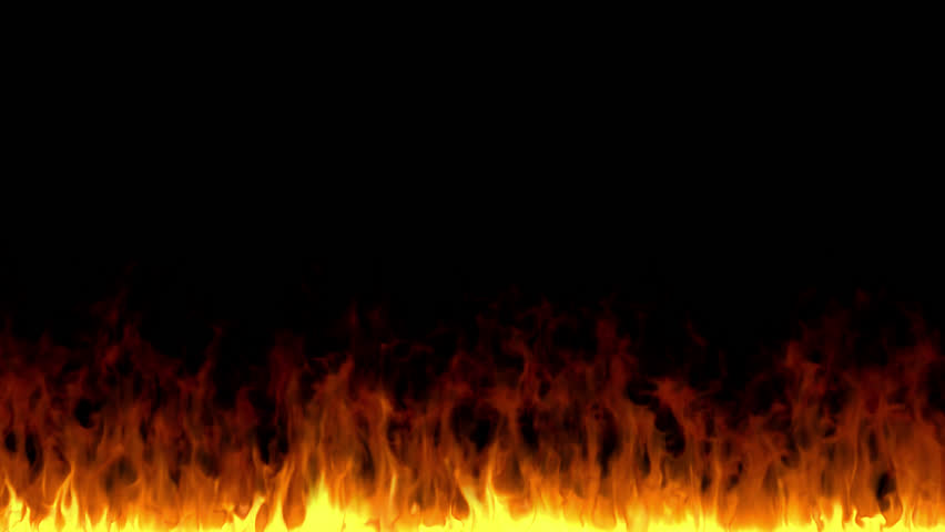 Fire Flame Motion Background. Rendered Stock Footage Video (100%