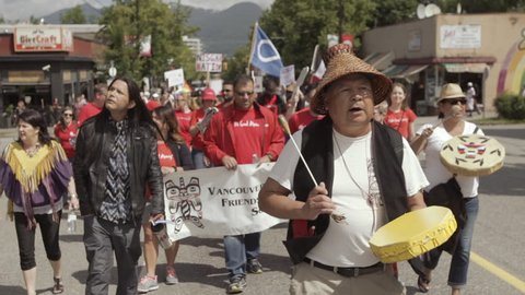 Vancouver, BC / Canada - 06 21 2017: National Aboriginal Day