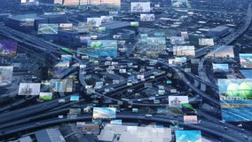 Industry and infrastructure concept. Smart city. Renewable energy. Transportation. - Powered by Shutterstock - Get 15% off with code: PIKWIZARD15