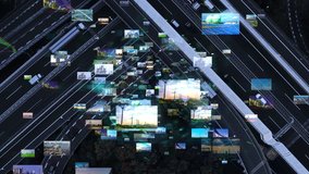 Industry and infrastructure concept. Smart city. Renewable energy. Transportation. - Powered by Shutterstock - Get 15% off with code: PIKWIZARD15