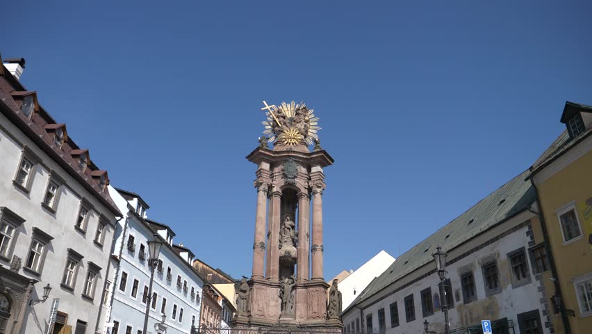 View of the city center of Banska Stiavnica