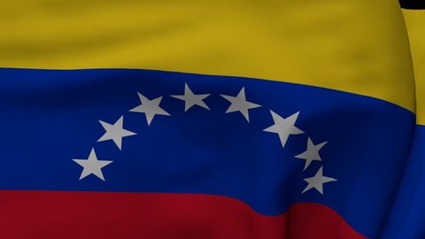 Venezuela  Flag Loop - Venezuela waving in the wind. Seamless loop with highly detailed fabric texture.