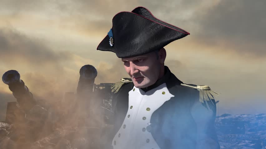 Napoleon Bonaparte, military leader and statesman of the 18th century render 3d