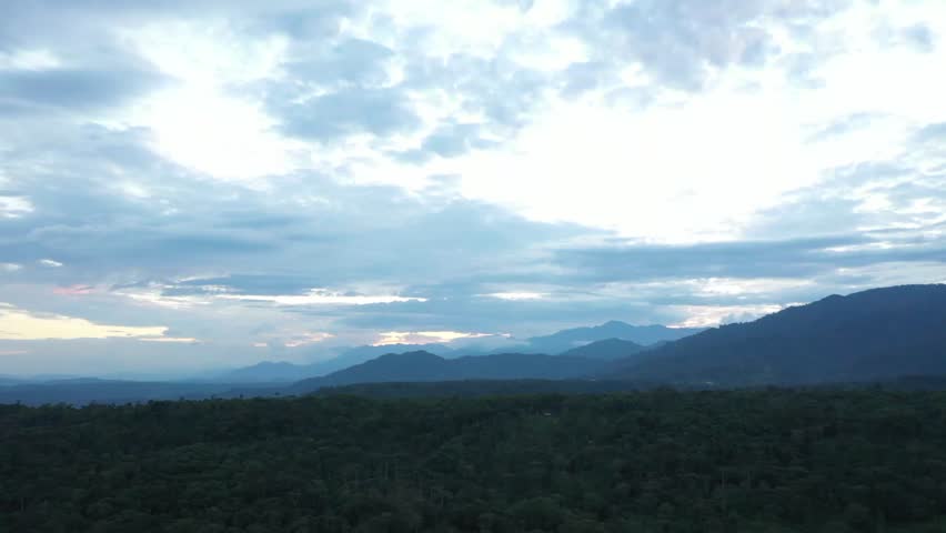 jungle mountain sunset