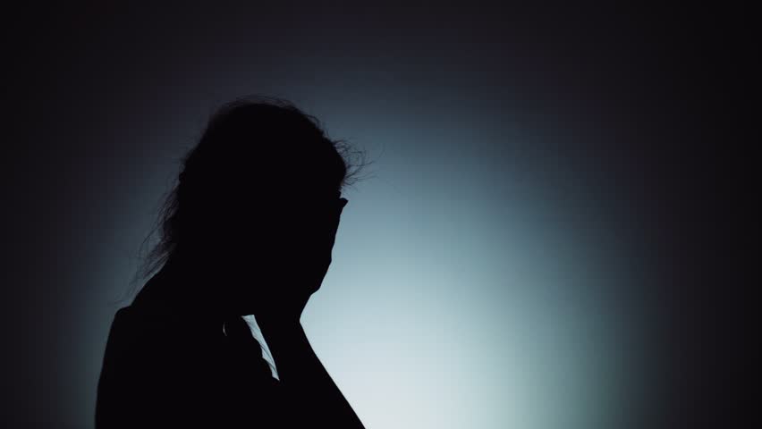 Silhouette of a Woman. the Stock Footage Video (100% Royalty-free ...