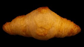 French Croissant, baking timelapse, isolated on black background - Powered by Shutterstock - Get 15% off with code: PIKWIZARD15
