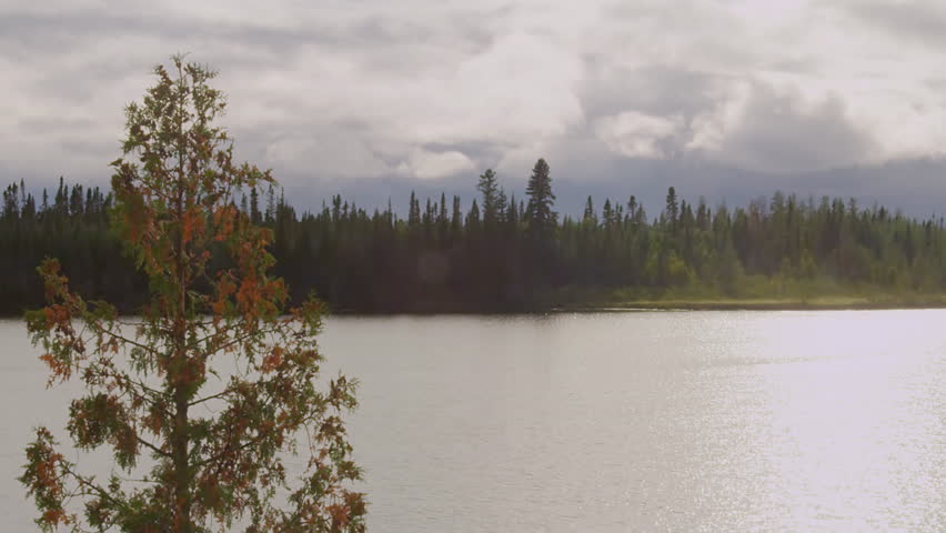 Scenic footage from Abitibi River in Northern Ontario, Canada.