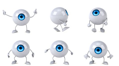 Cartoon Cute Funny Eye Ball Emoticon Stock Vector (Royalty Free ...