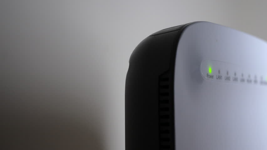 Dark mood of an internet router or modem. Royalty-Free Stock Footage #1026591272