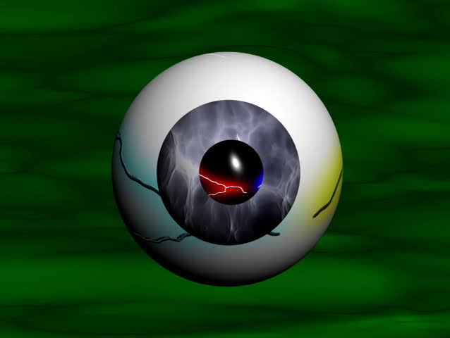 Eye ball,3 spheres with different lightning textures,rendered in 3D