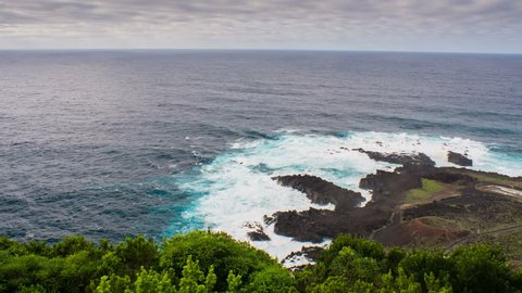 Atlantic Ocean Coastline on San Miguel Island, Azores