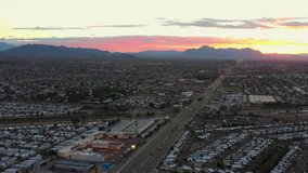 Stock aerial footage Mesa Arizona 4k