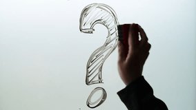 Businesswoman wipes question mark from whiteboard in business office - Powered by Shutterstock - Get 15% off with code: PIKWIZARD15