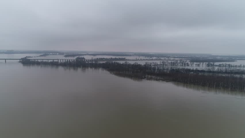 Mississippi River flooding at Memphis