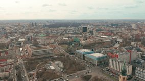 BERLIN, GERMANY - MARCH 28, 2019. Aerial view. the Berlin Cathedral 4K.