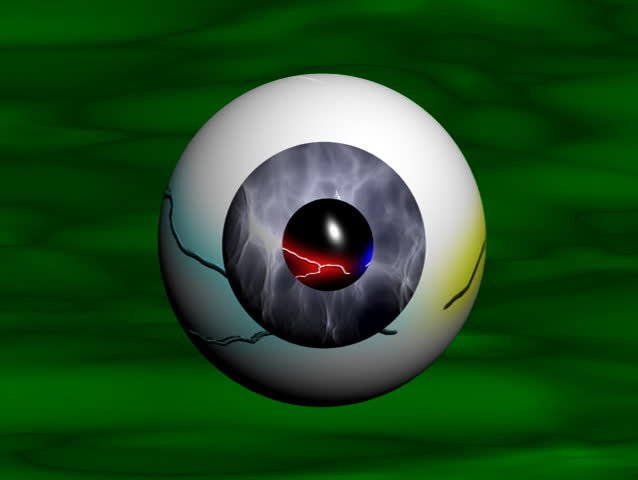 Eye ball,3 spheres with different lightning textures,rendered in 3D