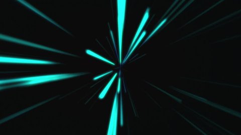 Warp Drive Star Ship Loopable Background: Teal and Blue