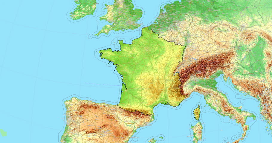 Topographic Map France Stock Video Footage 4k And Hd Video Clips