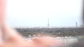bride and groom and eiffel tower on background - Powered by Shutterstock - Get 15% off with code: PIKWIZARD15