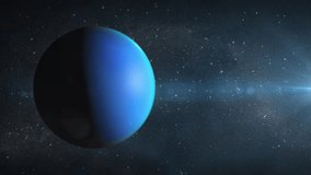Neptune - High resolution 4k video presents planet of the solar system.
