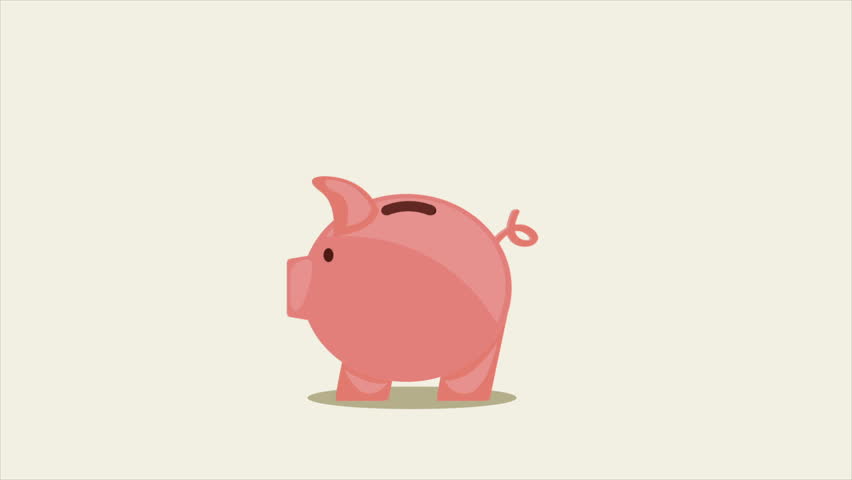 Piggy bank, Video animation, HD 1080