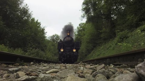 Nostalgic Retro Historical Steam Engine Train Railway Technology