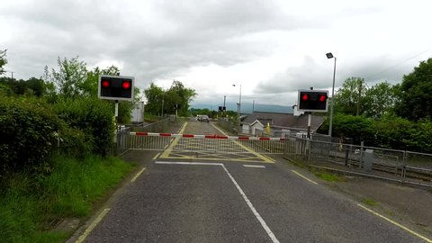 Railway Level Crossing Gates Opening Stock Footage Video 100 Royalty Free Shutterstock