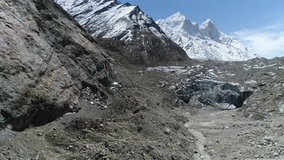 Gomukh or Gaumukh Uttarakhand, India
Gomukh is the terminus or snout of the Gangotri Glacier & the source of the Bhagirathi River, one of the primary headstreams of the Ganges River.In Upper Himalayas