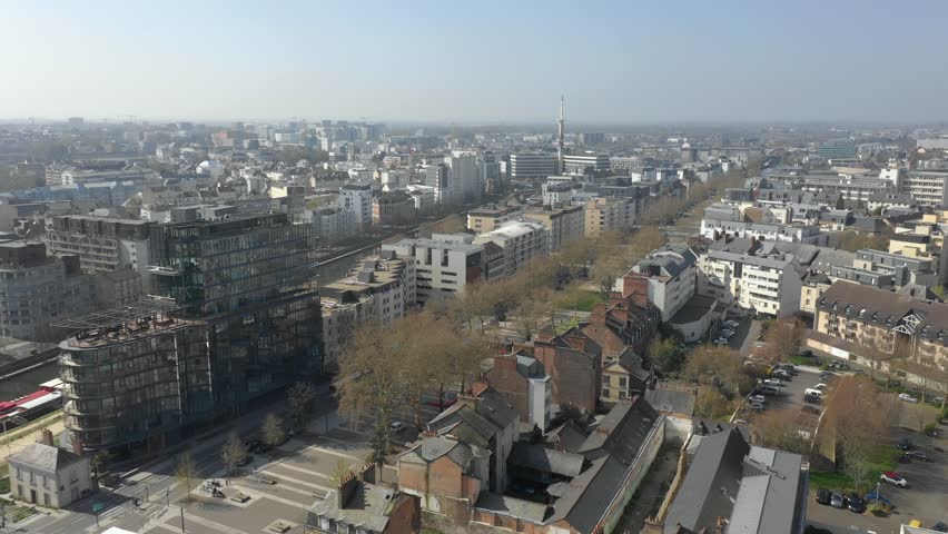 France, Ville de Rennes, by drone | Shutterstock HD Video #1026789008