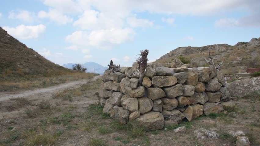 stones piled in the mountains