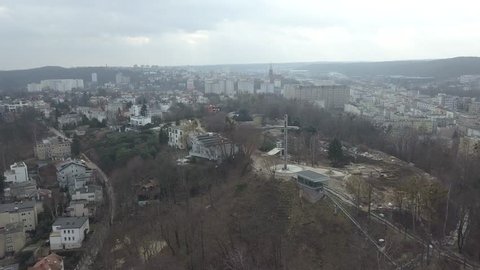 
A view of the Christian cross located on the top of the hill "Stone Mountain" in Gdynia, Poland