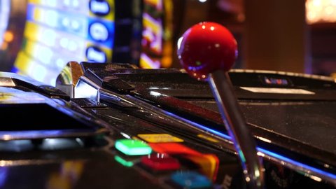 USA, Nevada / Las Vegas - Feb 11 2019: People Playing Slot Machine In A Casino Hotel In Las Vegas