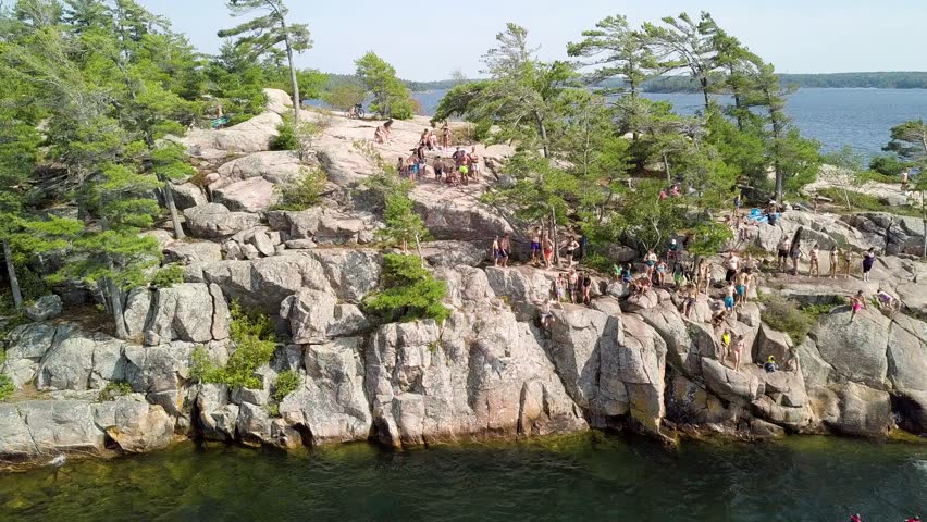 cliff jumping, Killbear provincial park