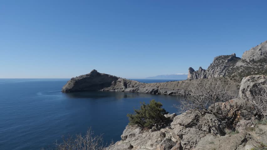 landscape of mountains and seas