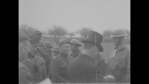 CIRCA 1919 - Units of the 2nd Division pass in review before Secretary Daniels and other officers.