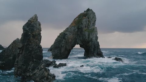 Crohy Head in Donegal Ireland ocean waves on rocks