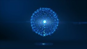 Animation for sphere abstract blue digital data system nodes and connection paths. 3D illustration rendering.
 - Powered by Shutterstock - Get 15% off with code: PIKWIZARD15