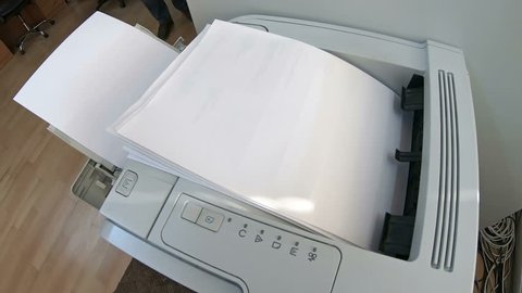 Printing a document on the laser printer in office