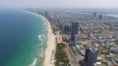 Da Nang beach which is one of the most beautiful beach in the world.
