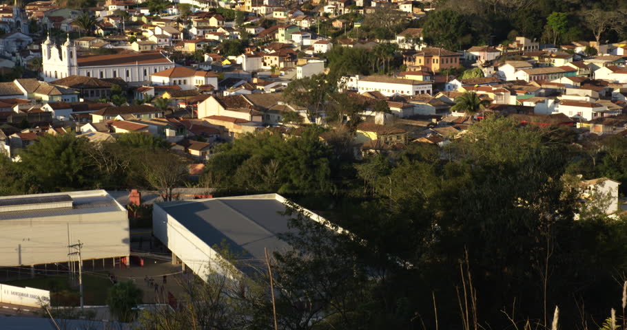 Sun setting over Sao luiz paratinga town, Situated in São Paulo State, Brazil 
