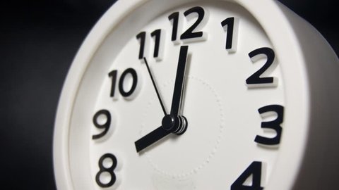 White Faced Clock Ticking To の動画素材 ロイヤリティフリー Shutterstock