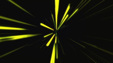Warp Drive Star Ship Loopable Background: Yellow and Green