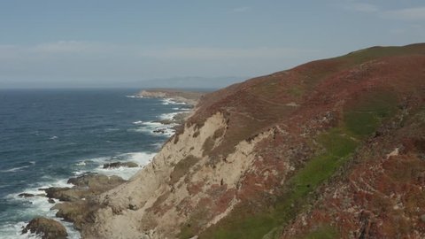Aerial video of the Coast Northern California Bodega Bay