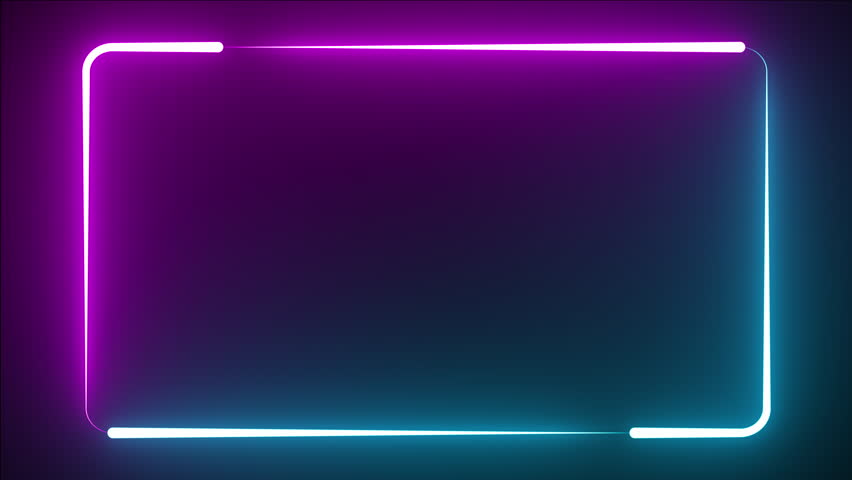 Neon Glow Frame Background Stock Footage Video (100% Royalty-free