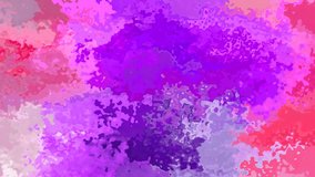abstract animated twinkling stained background seamless loop video - watercolor splotch effect - cute pink purple violet fuchsia color